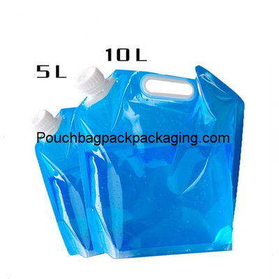 5L stand up spout pouch for water, plastic water bag foldable dostawca