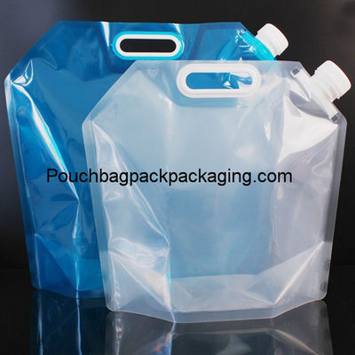 5L stand up spout pouch for water, plastic water bag foldable dostawca
