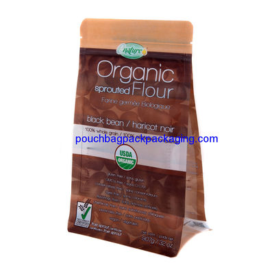 Woreczek z płaskim dnem z poczwórną uszczelką, worki z fałdą ze stojącym dnem do pakowania dostawca