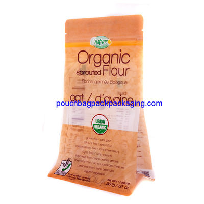 Woreczek z płaskim dnem z poczwórną uszczelką, worki z fałdą ze stojącym dnem do pakowania dostawca