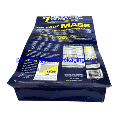 Blokowa torba stojąca z płaskim dnem i zamkiem błyskawicznym, torba z czterema dolnymi klinami dostawca