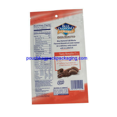 Niestandardowa stojąca torebka z zamkiem błyskawicznym, stojąca torba z zamkiem błyskawicznym z folii aluminiowej na migdały dostawca