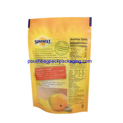 Brązowa torebka stojąca z okienkiem i zamkiem błyskawicznym do pakowania żywności dostawca