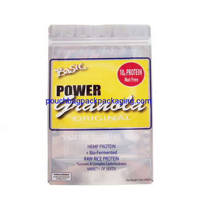Aluminium stand up pouch with zipper, stand up bag with zip lock for protein powder dostawca