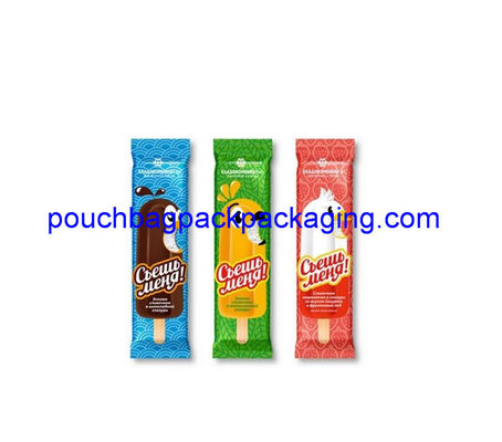 Popular Popsicle Packaging pouch, printed ice cream pack back seal dostawca
