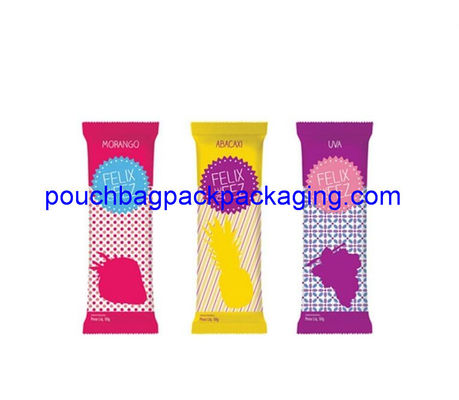Popular Popsicle Packaging pouch, printed ice cream pack back seal dostawca
