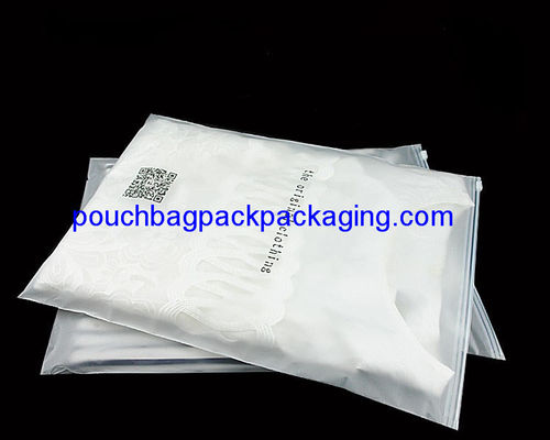 Custom slide garment bag, zip lock on top, printed zipper on top pouch bag dostawca