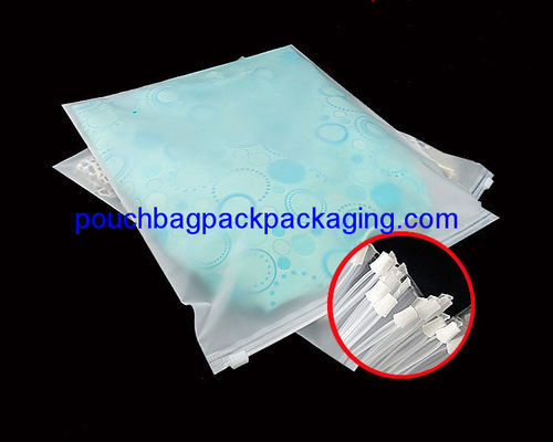 Printed CPE garment Zip Lock Bags, slide zip garment pouch bag dostawca