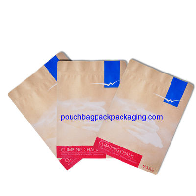 Printed kraft paper bag with zipper, zip lock stand up kraft paper bag dostawca