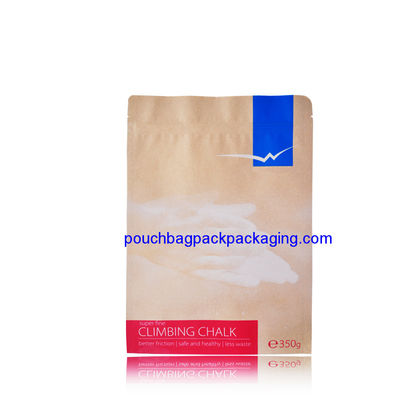 Printed kraft paper bag with zipper, zip lock stand up kraft paper bag dostawca
