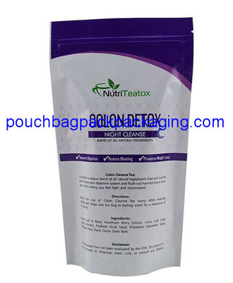 Stand up tea pouch with printing, stand up bag pouch resealable dostawca