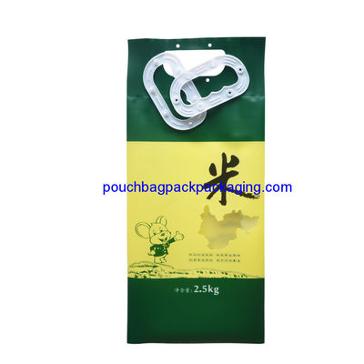 Plastic rice bag with handle, high quality plastic bag for 2.5KG rice dostawca