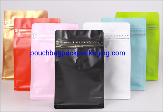 Block Bottom Coffee Bag With Front Zipper for 250g 500g 1kg packaging dostawca