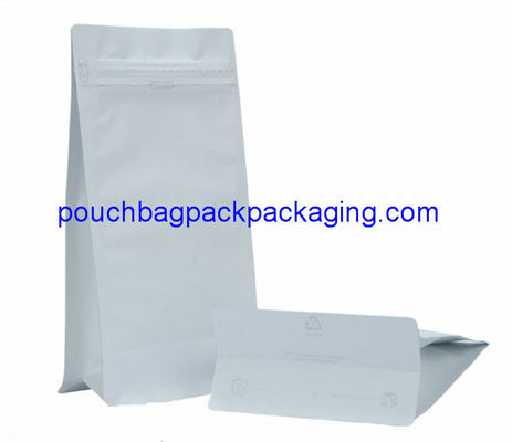 Kraft paper coffee bag, block bottom pouch bag, front zip lock for packaging dostawca
