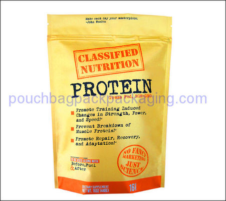 Torba do pakowania Kraft, torebka papierowa stojąca, doypack Kraft na białko dostawca