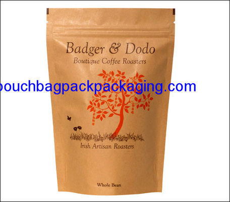 Stand up pouch with zip, doypack with zipper full printing for coffee 250g dostawca