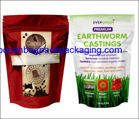 Stand up pouch, zip lock, gold printing doypack with zipper for candy 25.6OZ, 1.6LB, 726g dostawca