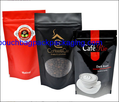 Stand up pouch, doypack with zip lock and valve for coffee packaging 300 g dostawca