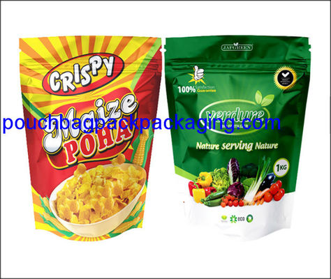 Stojąca torebka, aluminiowy doypack, zamykana na zamek torba stojąca do pakowania żywności dostawca
