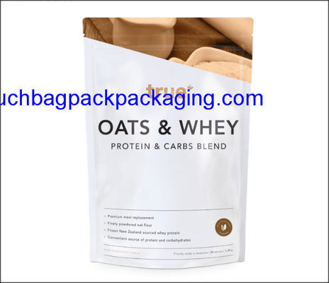 Plastikowa torba do pakowania żywności z kolorowym nadrukiem, stojąca torebka na żywność dostawca