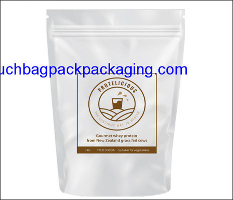 Plastikowa torba do pakowania żywności z kolorowym nadrukiem, stojąca torebka na żywność dostawca