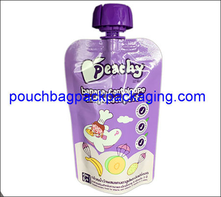 Baby drinks food spouted bags, stand up pouch with spout for fruit juice milk packaging dostawca