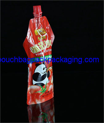 Custom printed stand Spout pouches for juice beverage sauce ketchup 320 g dostawca