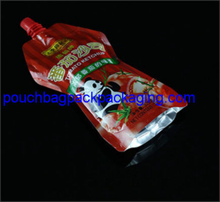 Custom printed stand Spout pouches for juice beverage sauce ketchup 320 g dostawca