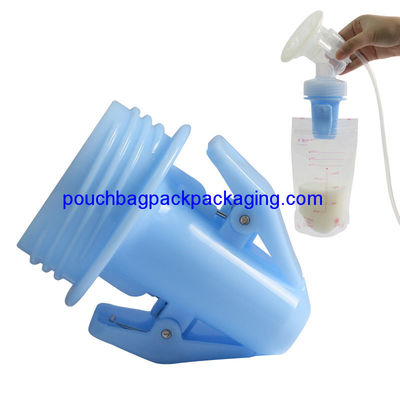 Blue pp adapter for breast milk storage bag, connect pump directly dostawca