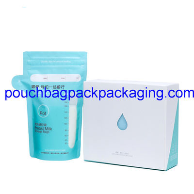 200 ml breast milk storage pouch bag supplier, waterproof double zipper on zipper dostawca