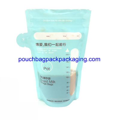 200 ml breast milk storage pouch bag supplier, waterproof double zipper on zipper dostawca