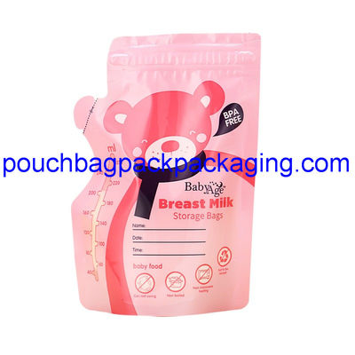 Breast milk storage bag Food Grade double zipper on top 250ml dostawca