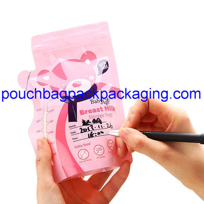Breast milk storage bag Food Grade double zipper on top 250ml dostawca