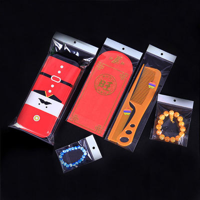 Niestandardowa, przezroczysta, samoprzylepna, samoprzylepna, kartonowa torba opp z nagłówkiem dostawca