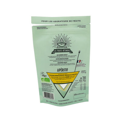 Custom printed zipper Biodegradable bag, Compostable stand up bag with window dostawca