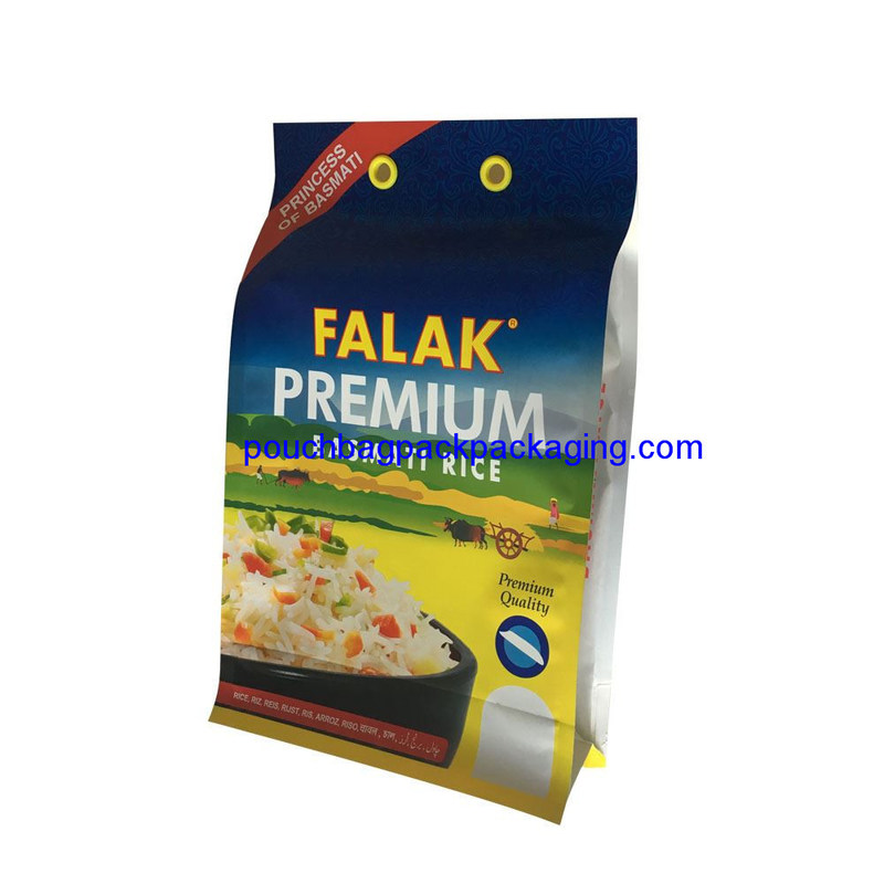 Block bottom gusset bags, stand up flat bottom side pouch, flexible pouch packaging dostawca