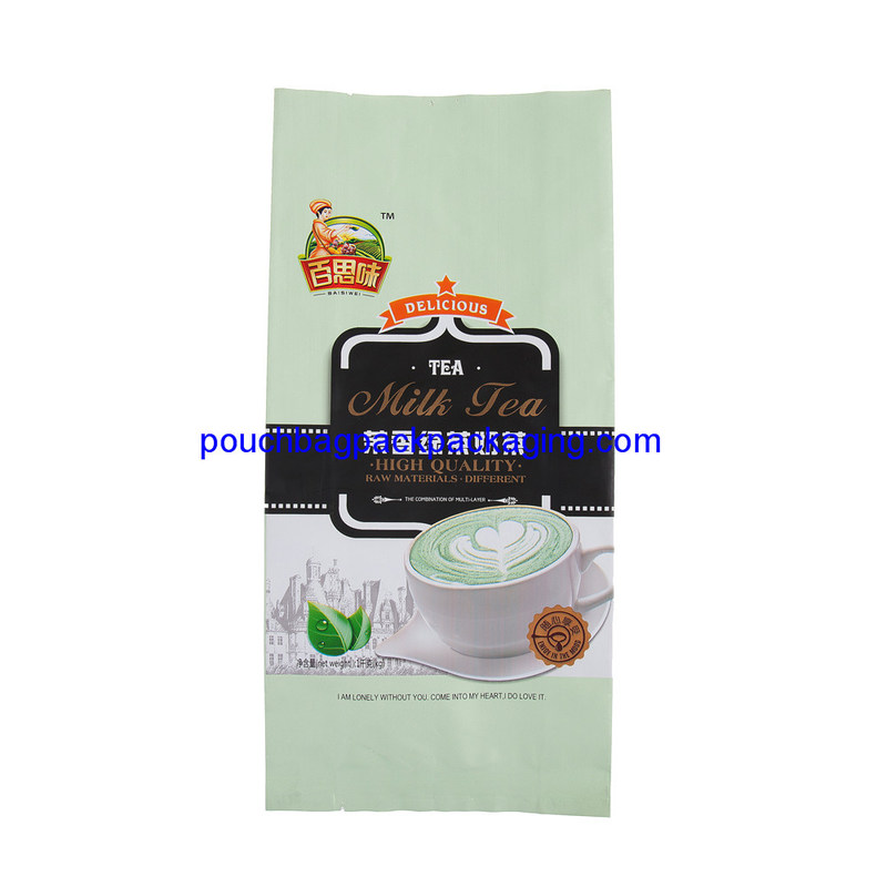 Food grade custom printed side gusset bag plastic, foil side gusset pouch for tea dostawca