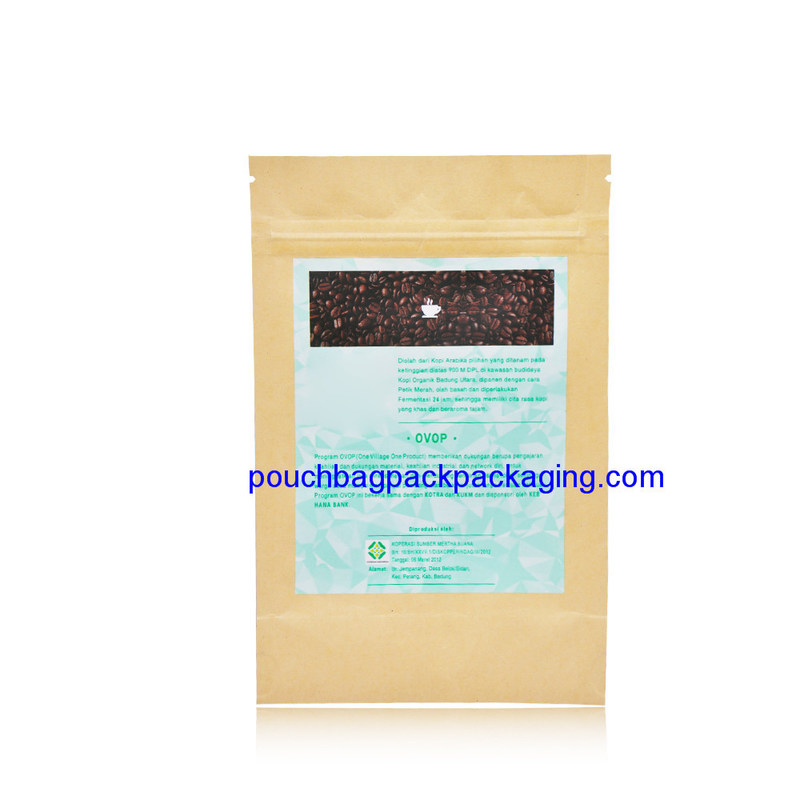 High quality Kraft Paper bag with Zip Lock Bags for food packaging dostawca