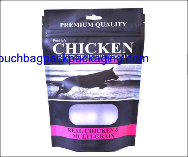 Stand up pouch, Windowed Ziplock pet food stand up bag, renewable doypack 800g dostawca