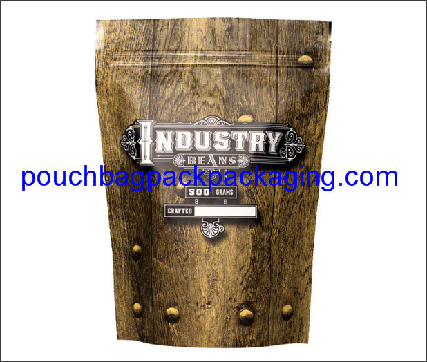 Aluminium zip lock pack pouch, stand up bag with zipper, zip doypack for food packaging 500g dostawca