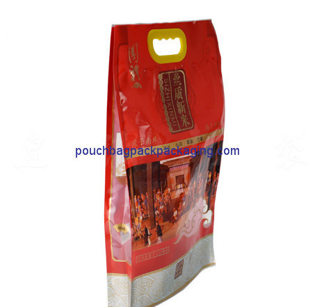 Vacuum Bag with handle for Rice Packaging, Thailand Basmati Plastic Rice bag pack dostawca
