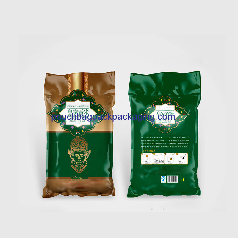 Poly rice bag with printing, laminated plastic bag for rice packaging 5KGS 10KGS dostawca