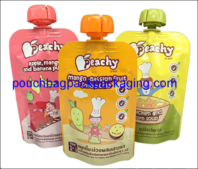 Fruit juice spout pouch, stand up pouch with spout for juice packaging 150 ml dostawca
