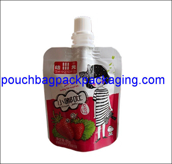 Aluminum foil spout pouch, High barrier laminated stand up spout pouch shape bag for juice packaging dostawca